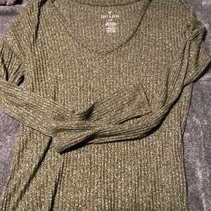 AE dark green ribbed long sleeve size S